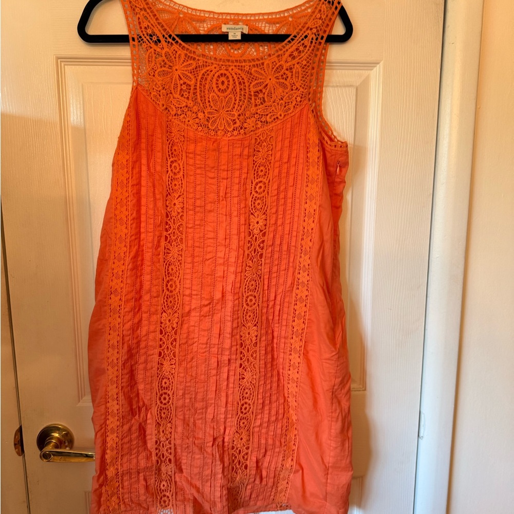 Sundance Orange Lace Mini Dress